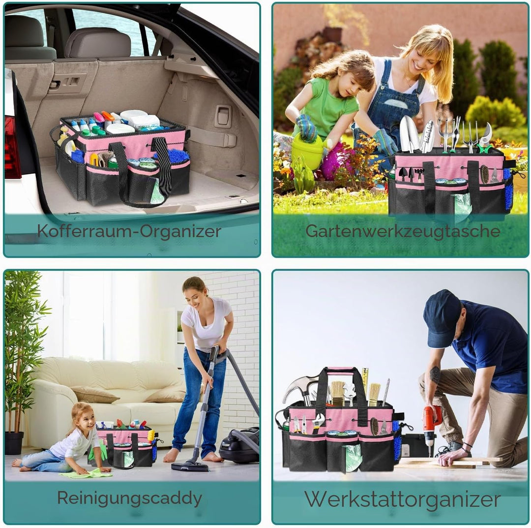 Tragbare Putzmittel Organizer, Grosse Cleaning Caddy Putztasche mit Griff Schulterriemen, Putzset Ha