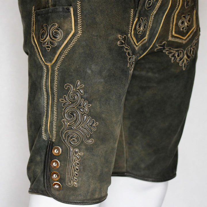 Maddox Herren Lederhose Ronn 48 Antik - Moor, 48 Antik - Moor