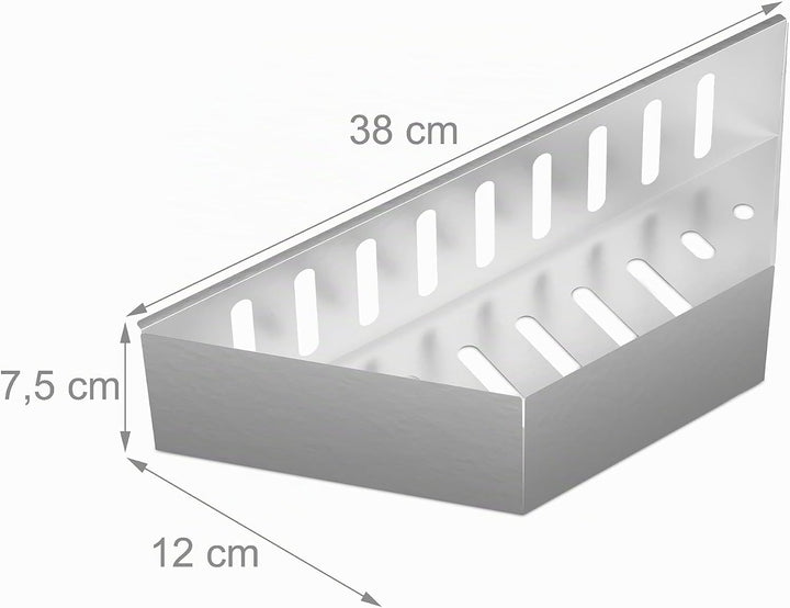 Relaxdays Kohlekorb Kugelgrill, 2er Set, HxBxT: 7,5x38x12 cm, direktes &amp; indirektes Grillen, Stahl,