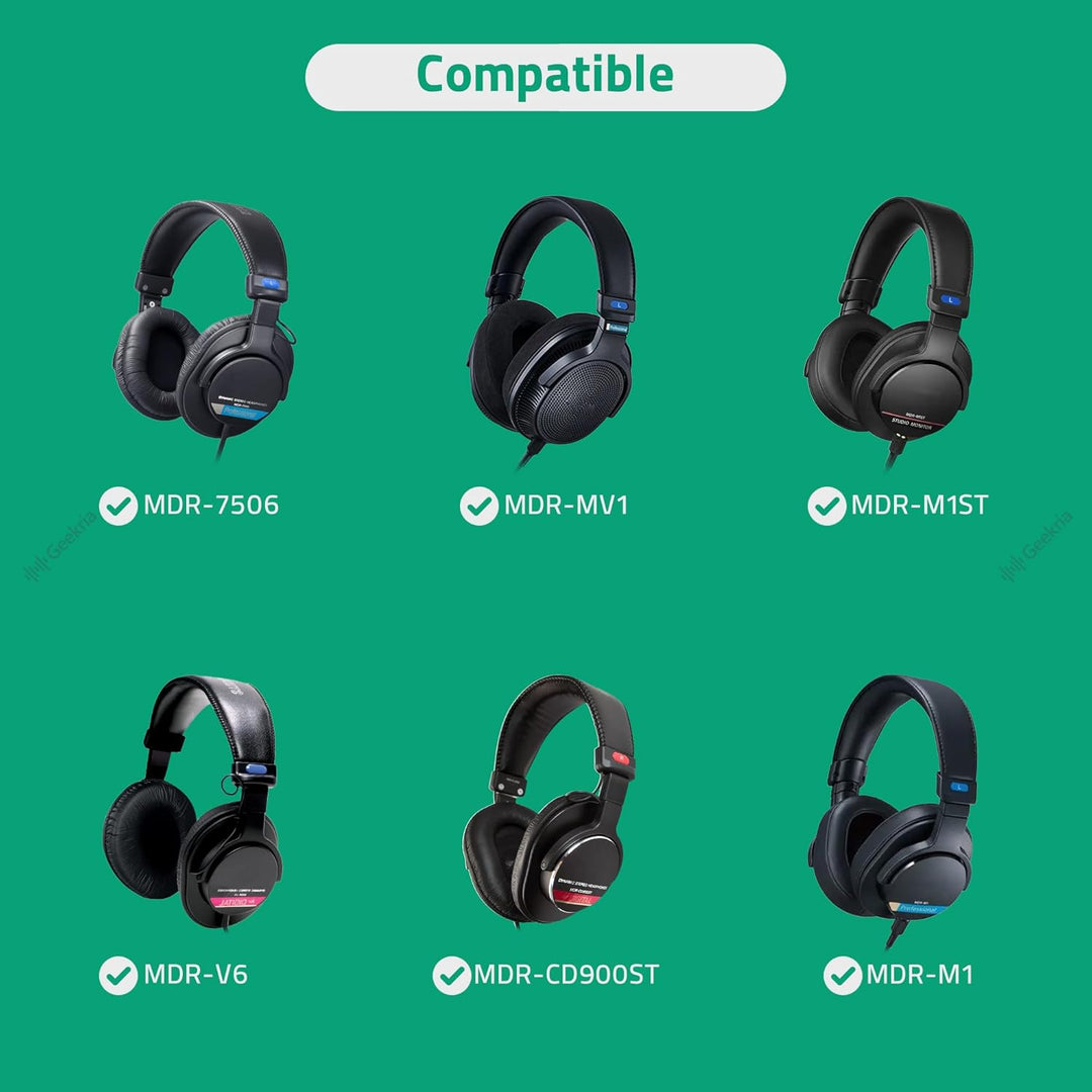 Geekria QuickFit Ersatz-Ohrpolster Kompatibel mit Sony MDR-7506, MDR-V6, MDR-V7, MDR-CD900ST Kopfhör