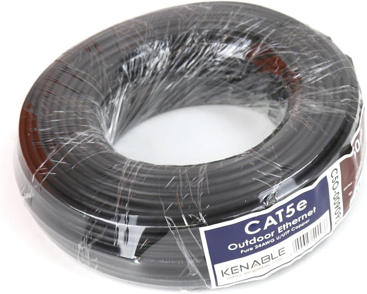 kenable Aussen Cat5E-CCA Aussen Verwendung Ethernet Netzwerk Kabel Kabelrolle UTP 50 m [50 Meter/50m