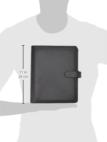 Filofax A5 Saffiano Organizer, Schwarz, Schwarz