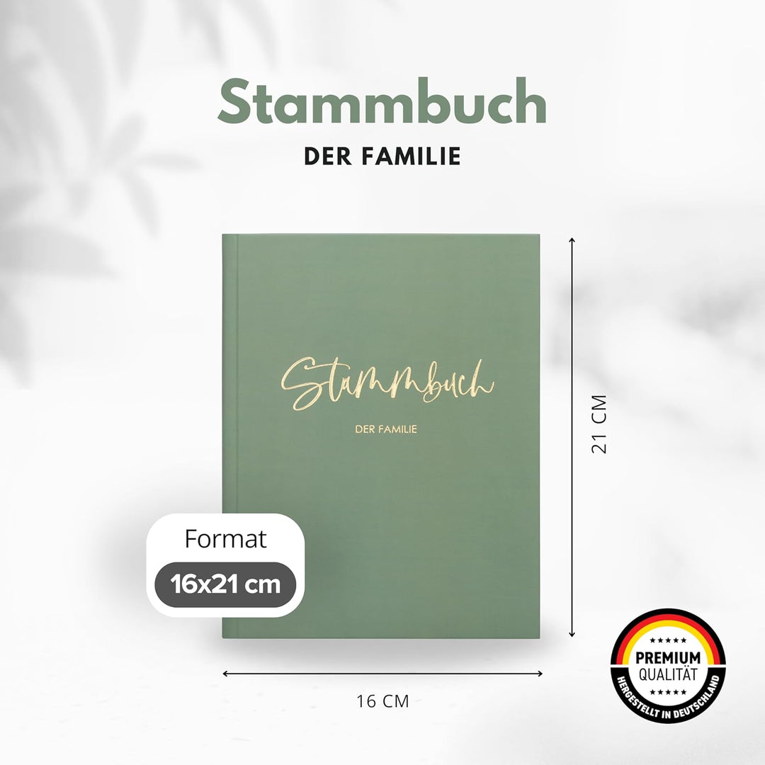 Stammbuch zur Hochzeit Standesamt - Stammbuch der Familie - Familienstammbuch inkl. 5 Seiten mit Reg