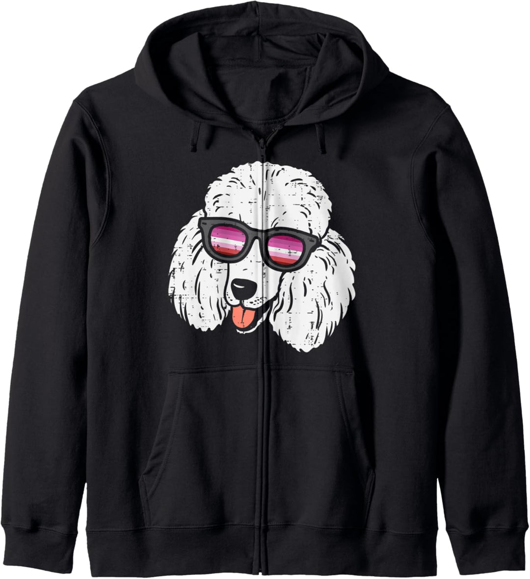 Poodle Dog LGBT Lesbian Flag Gay Pride Ally Women Kapuzenjacke
