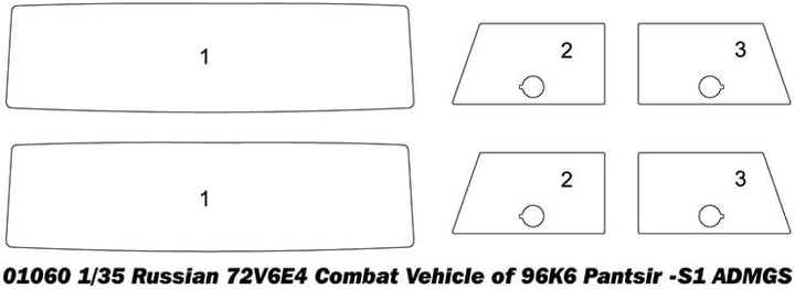 Trumpeter 001060 1/35 72V6E4, Combat auf 96K6 Pantsir S1 ADMGS Modellbausatz, verschieden