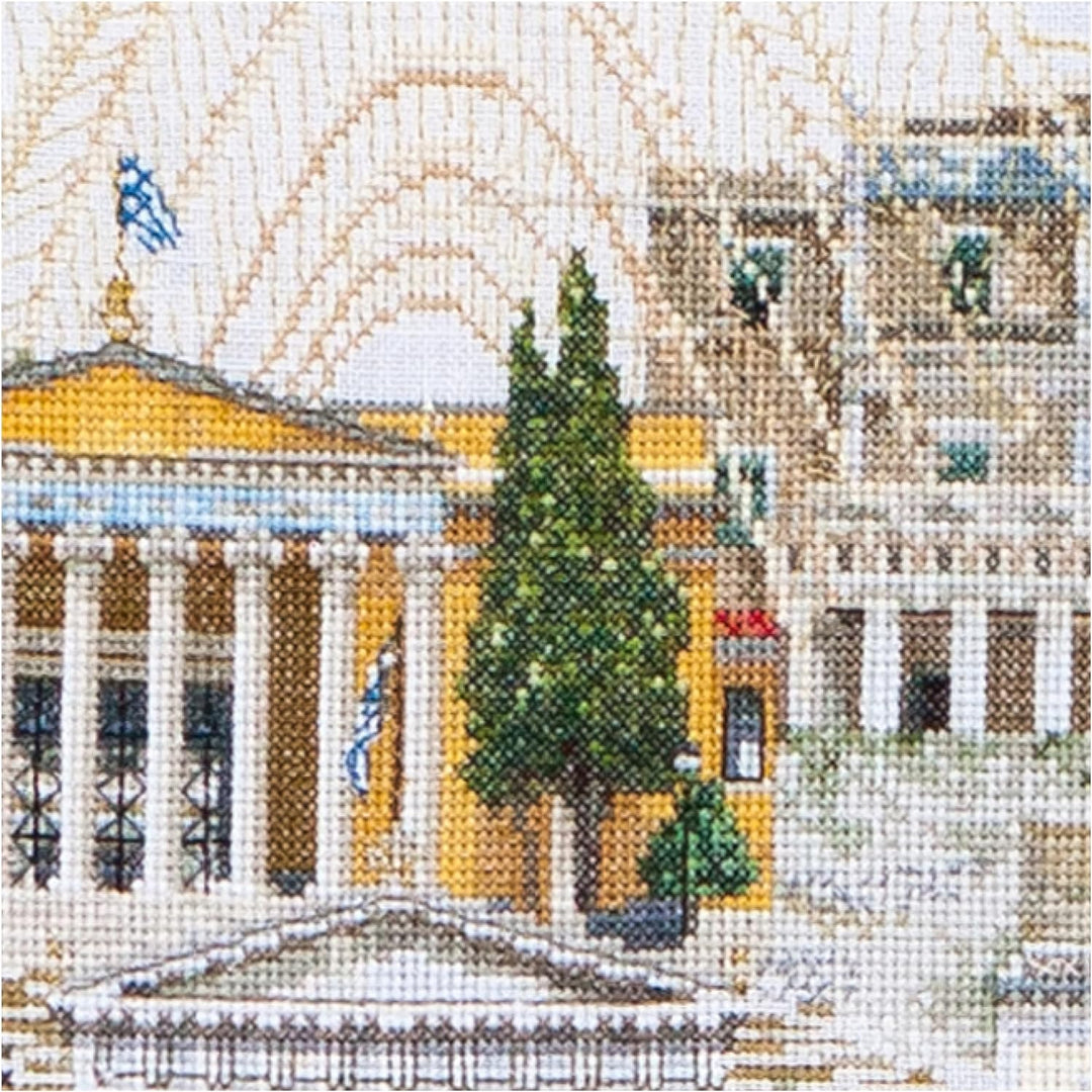 Thea Gouverneur - Kreuzstich-Set - Athen Griechenland - Leinen - 36 Count - Für Erwachsene - 545 32.