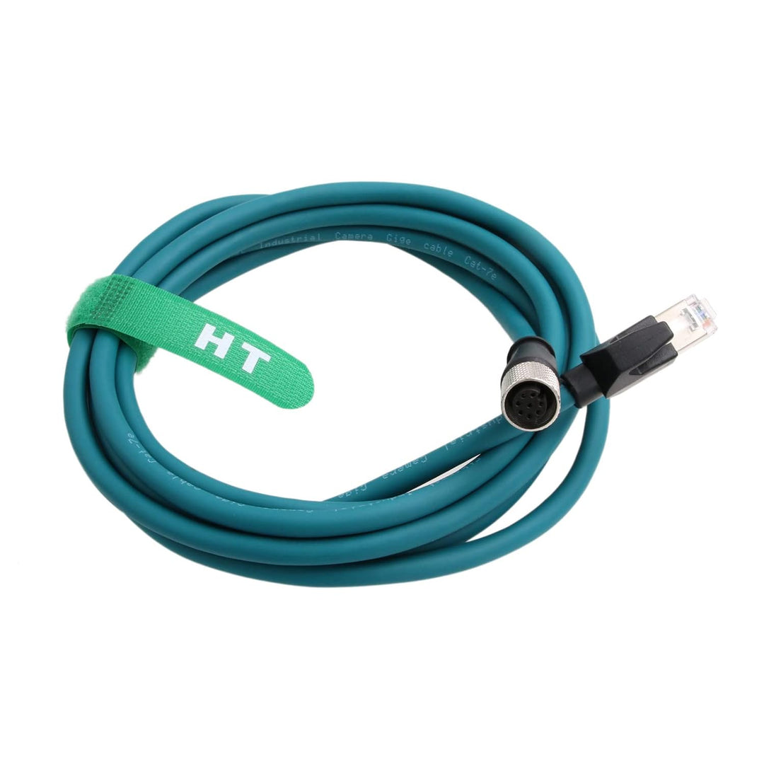 HangTon Ethernet Kabel M12 A-kodiert 8 Pin Buchse auf RJ45 Cat-7e Patchkabel für Industrie Aktor Sen