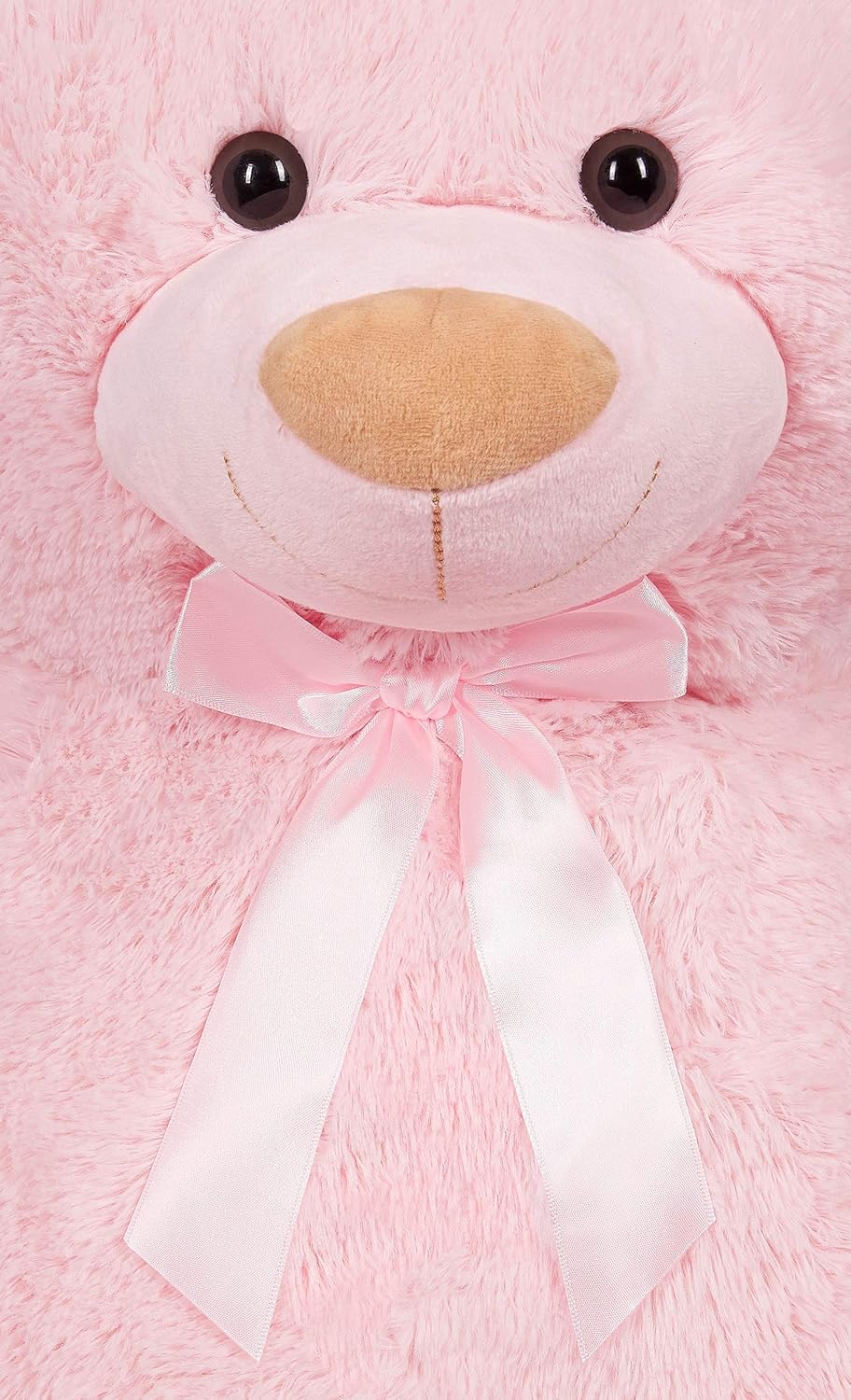 BRUBAKER XXL Teddybär 100 cm - Rosa - Stofftier Plüschtier Kuscheltier, Rosa