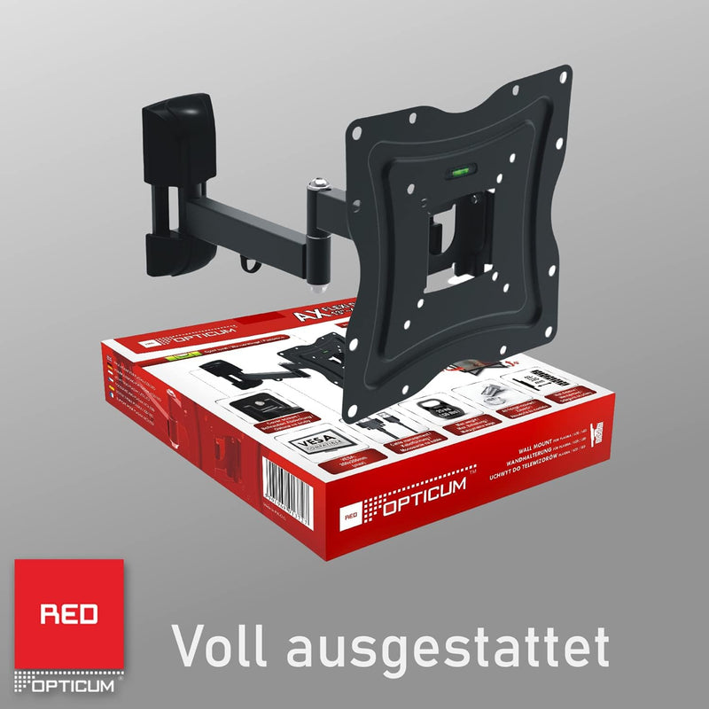 RED OPTICUM AX Flexi Duo TV-Wandhalterung schwenkbar neigbar - Wandhalterung für Fernseher oder PC M