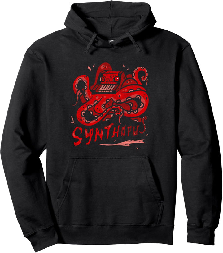 Synthesizer Octopus Analog DJ Nerd Producer DAW Synth Pullover Hoodie