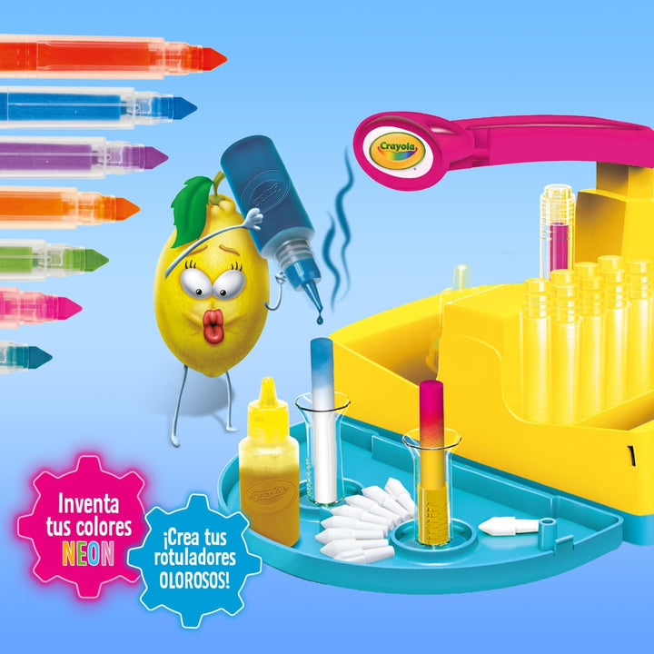 CRAYOLA - Neon-Geruchsmarker-Labor, erstellen Sie Ihre eigenen parfümierten Marker mit Neonfarben, k