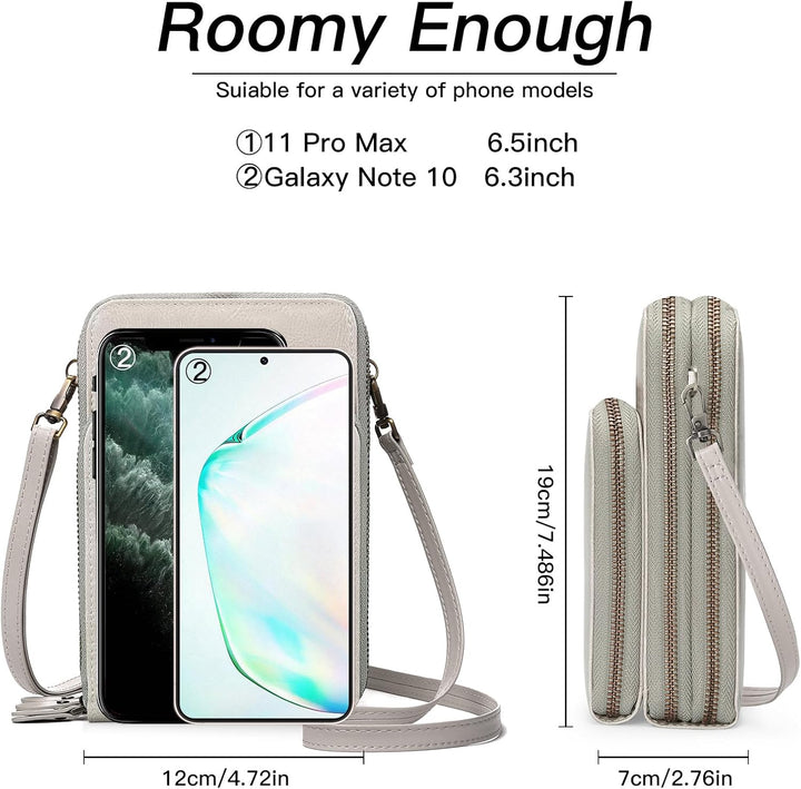 SENDEFN Handytasche zum Umhängen - Handy Umhängetasche Damen Handytasche Leder Handytasche mit Geldb