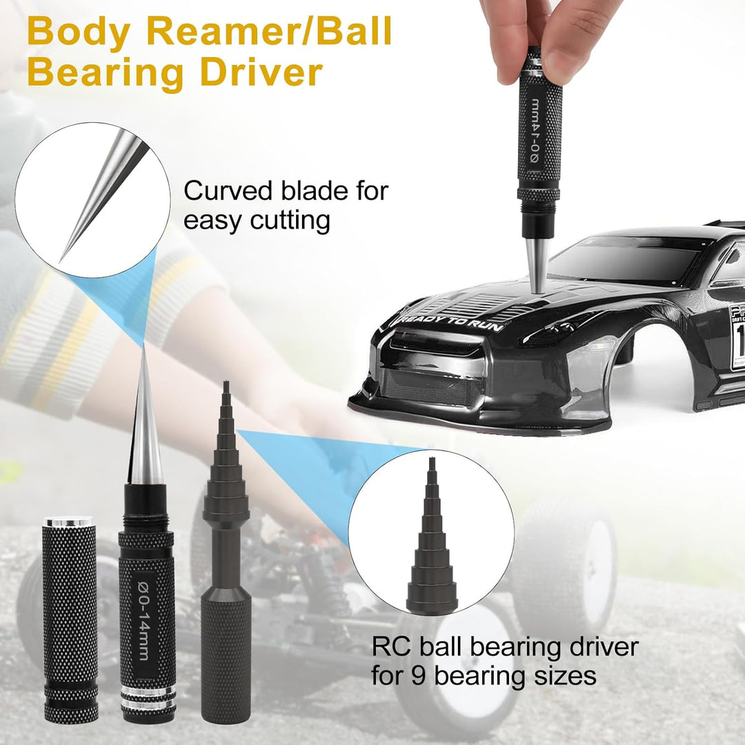 19 in 1 RC Werkzeugsatz, RC Schraubendreher Tools Set Sechskant Sechskantmutter Kreuzschraubendreher