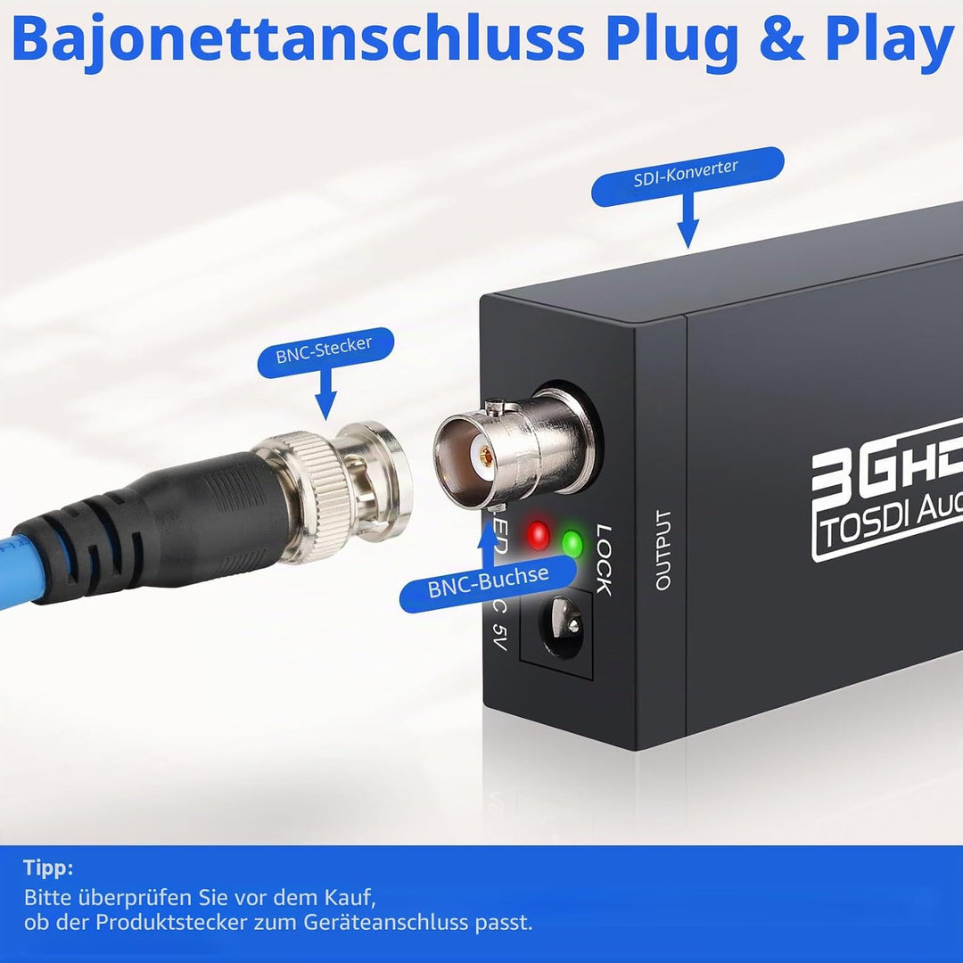 Superbat® 1 Stück 30m (100ft) SDI Kabel BNC Kabel 75 Ohm,3G/6G/12G (Belden 1694A)，Unterstützt HD SDI