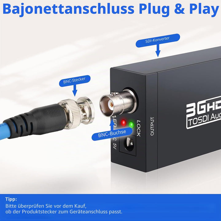Superbat® 1 Stück 30m (100ft) SDI Kabel BNC Kabel 75 Ohm,3G/6G/12G (Belden 1694A)，Unterstützt HD SDI