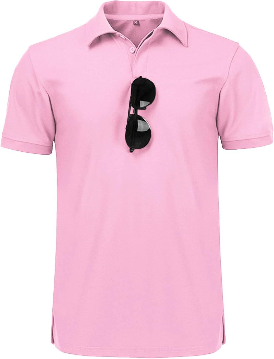 geeksport Poloshirt Herren Golf Kurzarm Freizeit Sport Polo Tennis Tshirts mit Brillenhalter Knopfle