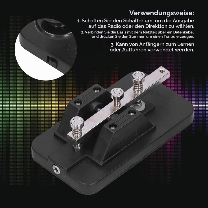 Morsetaste, Professionelle Morsetaste CW Telegraph Straight Key DIY Telegraph Tapper Manual CW Pract