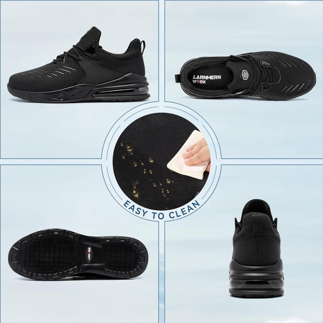 LARNMERN PLUS Sicherheitsschuhe Herren Damen S1 Arbeitsschuhe SRC rutschfest Küche Stahlkappenschuhe