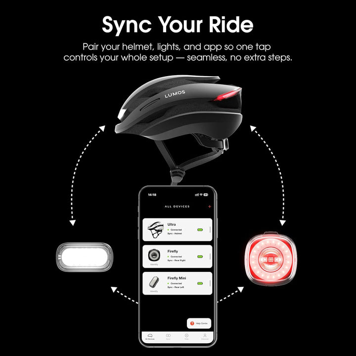 Lumos Ultra Smart-Helm | Fahrradhelm | Vorder- und Rücklicht (LED) | Blinker | Bremslichter | Blueto