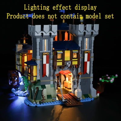 GEAMENT LED Licht-Set Kompatibel mit Lego Mittelalterliche Burg Konstruktionsspielzeug (Medieval Cas