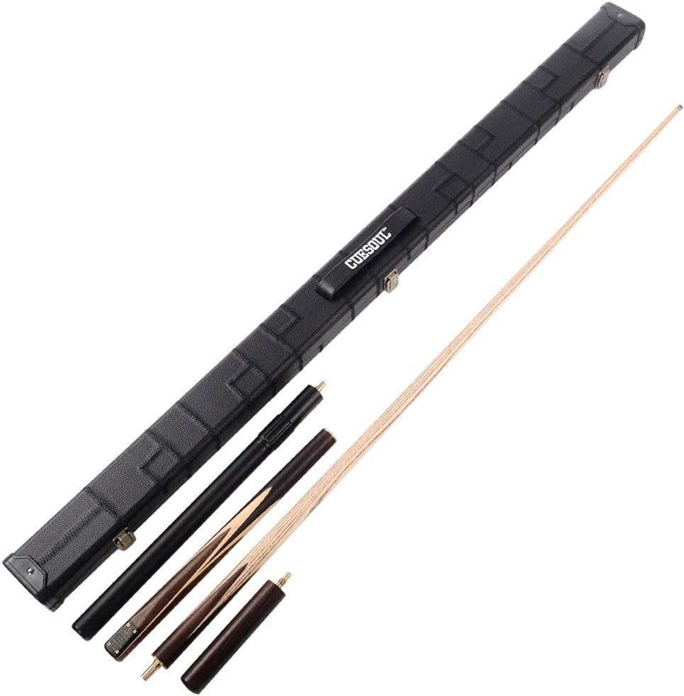 CUESOUL Classic Handmade 57 Zoll Rosewood Snooker Cue mit schwarzem Gehäuse aus Cue und Aluminium Te