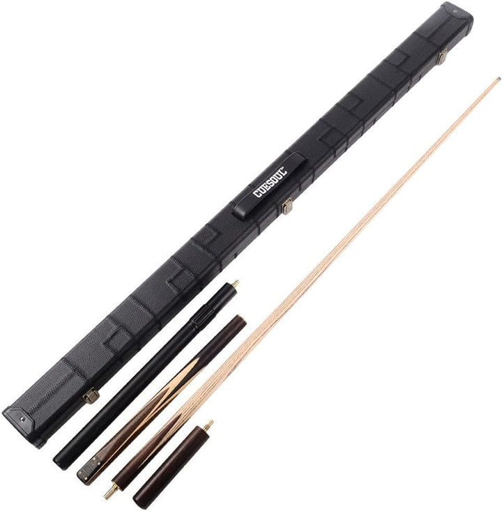 CUESOUL Classic Handmade 57 Zoll Rosewood Snooker Cue mit schwarzem Gehäuse aus Cue und Aluminium Te