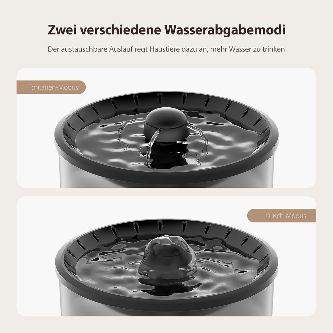 IMIPAW Futterautomat Katze und Katzenbrunnen, Zeitgesteuerter Trockenfutterspender für Haustiere, Pr