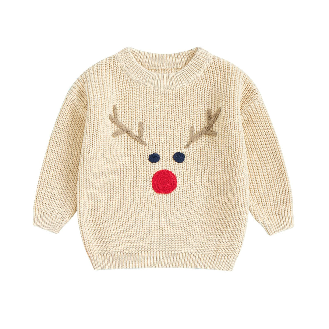 L&ieserram Baby Jungen Mädchen Weihnachten Gestrickt Pullover Jumper Weihnachtspullover Neugeborenen