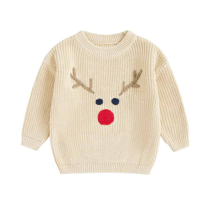 L&ieserram Baby Jungen Mädchen Weihnachten Gestrickt Pullover Jumper Weihnachtspullover Neugeborenen