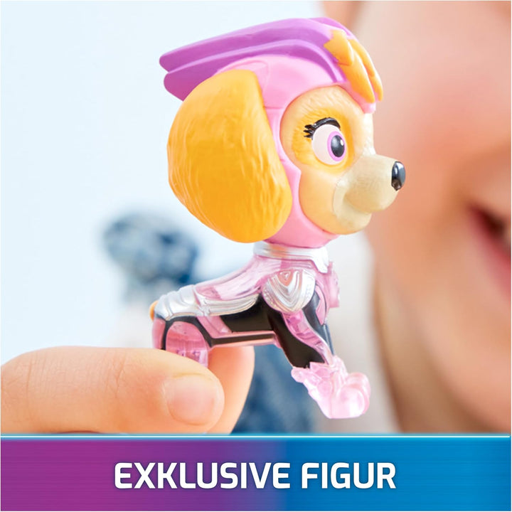 PAW Patrol: Der Mighty Kinofilm, Superhelden-Basis-Fahrzeug von Skye mit Welpenfigur, Flugzeug mit L