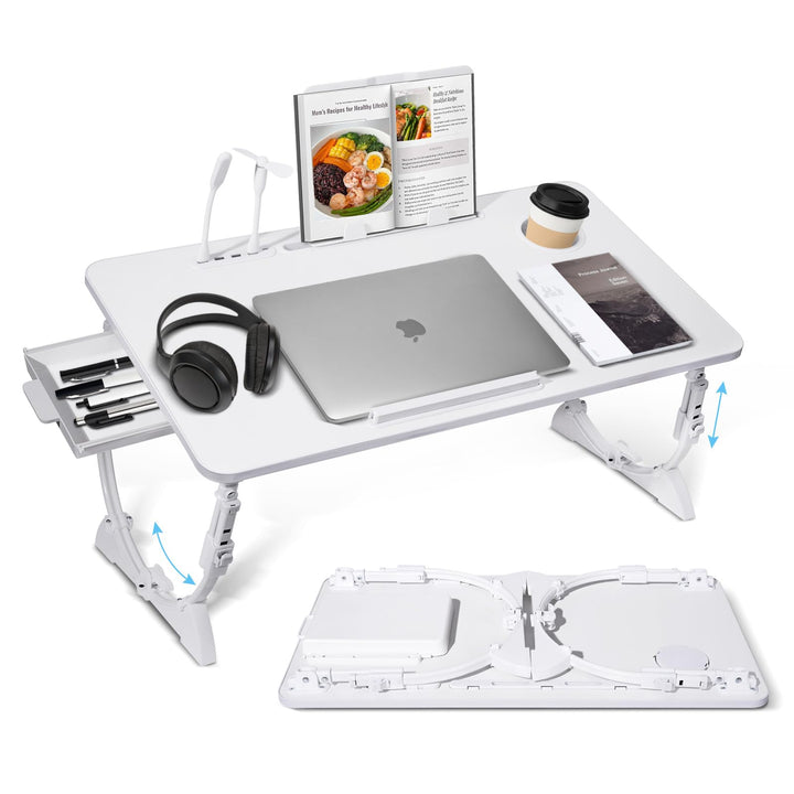 Sinbide Laptop Tisch, Klappbarer Laptoptisch, 72 * 40cm gross Desktop, Höhen Winkel verstellbar, Not