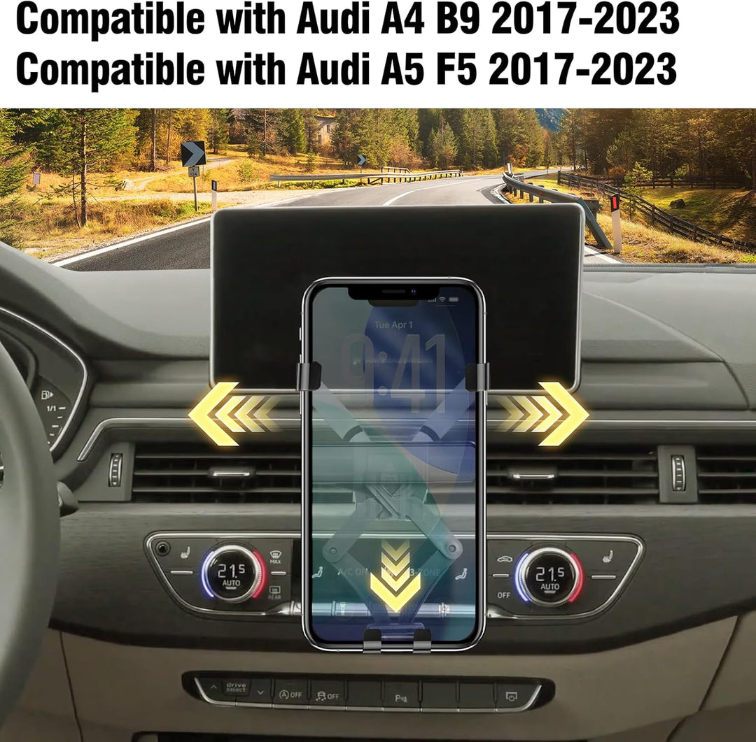 TTCR-II Kompatibel mit Audi A4 B9 / A5 F5 2017-2023 Handyhalterung, A4 B9 Smartphone Halter 360° Dre