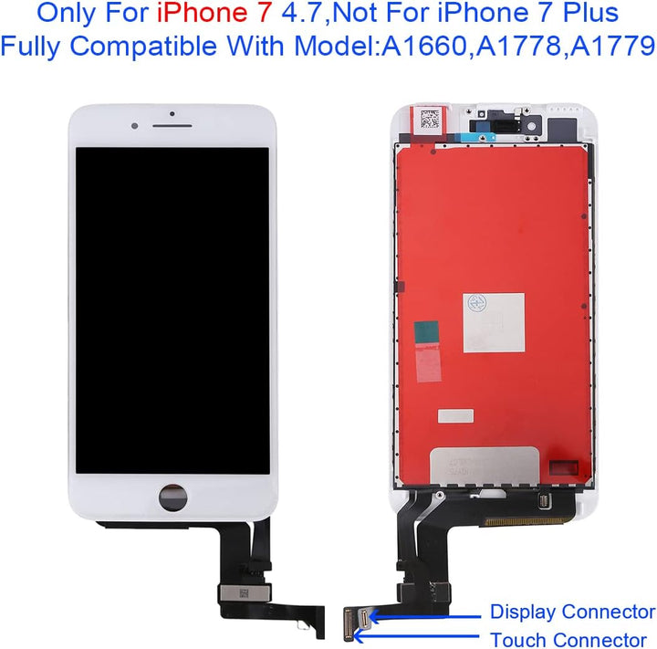 GOLDWANGWANG Display für iPhone 7 LCD Touch Screen Digitizer Ersatz Bildschirm mit komplett kostenlo