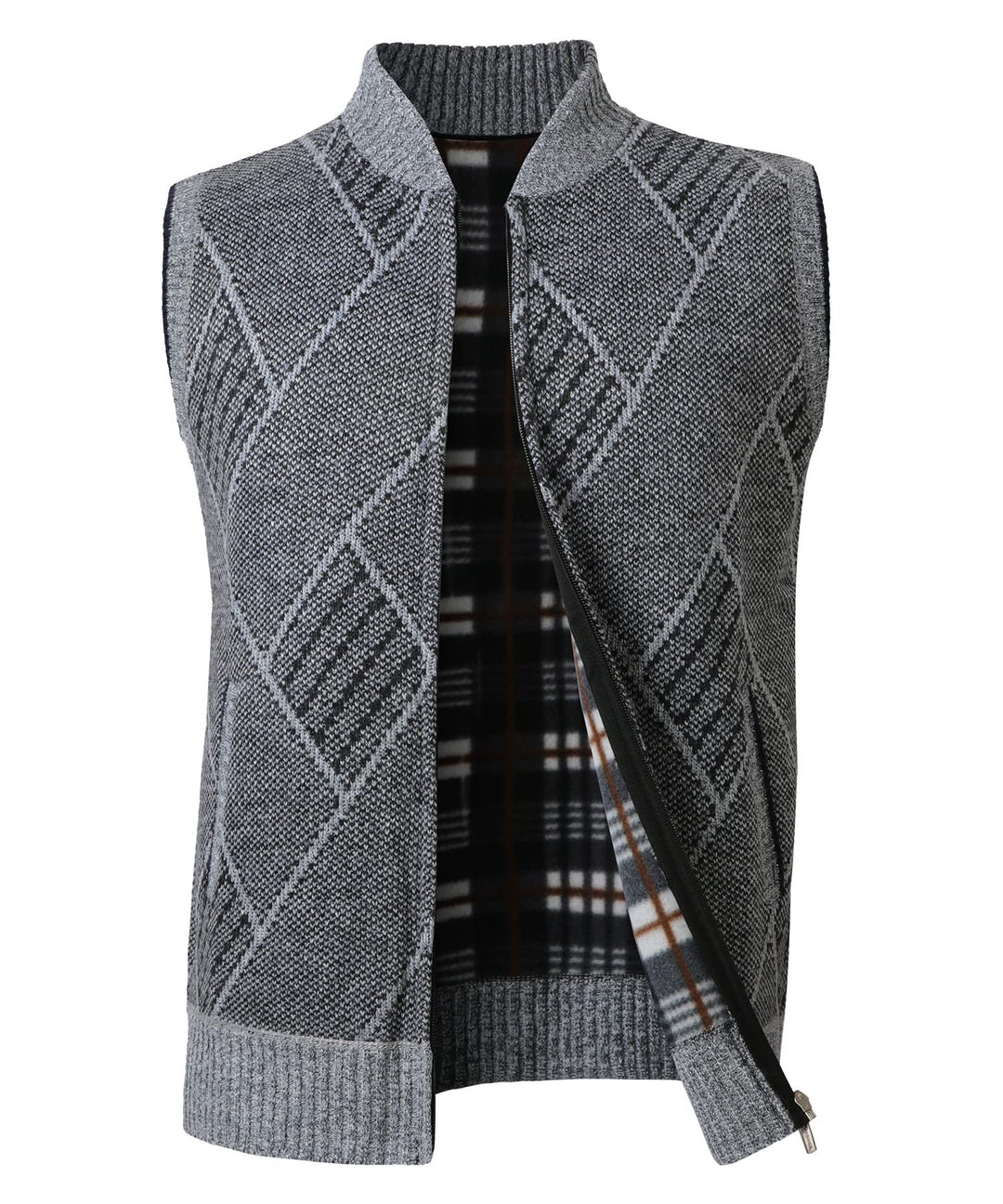 Btmpmcs Herren Pullunder Strickweste Fleece-Fütterung Ärmellose Dicke Cardigan Gestrickt Strickjacke