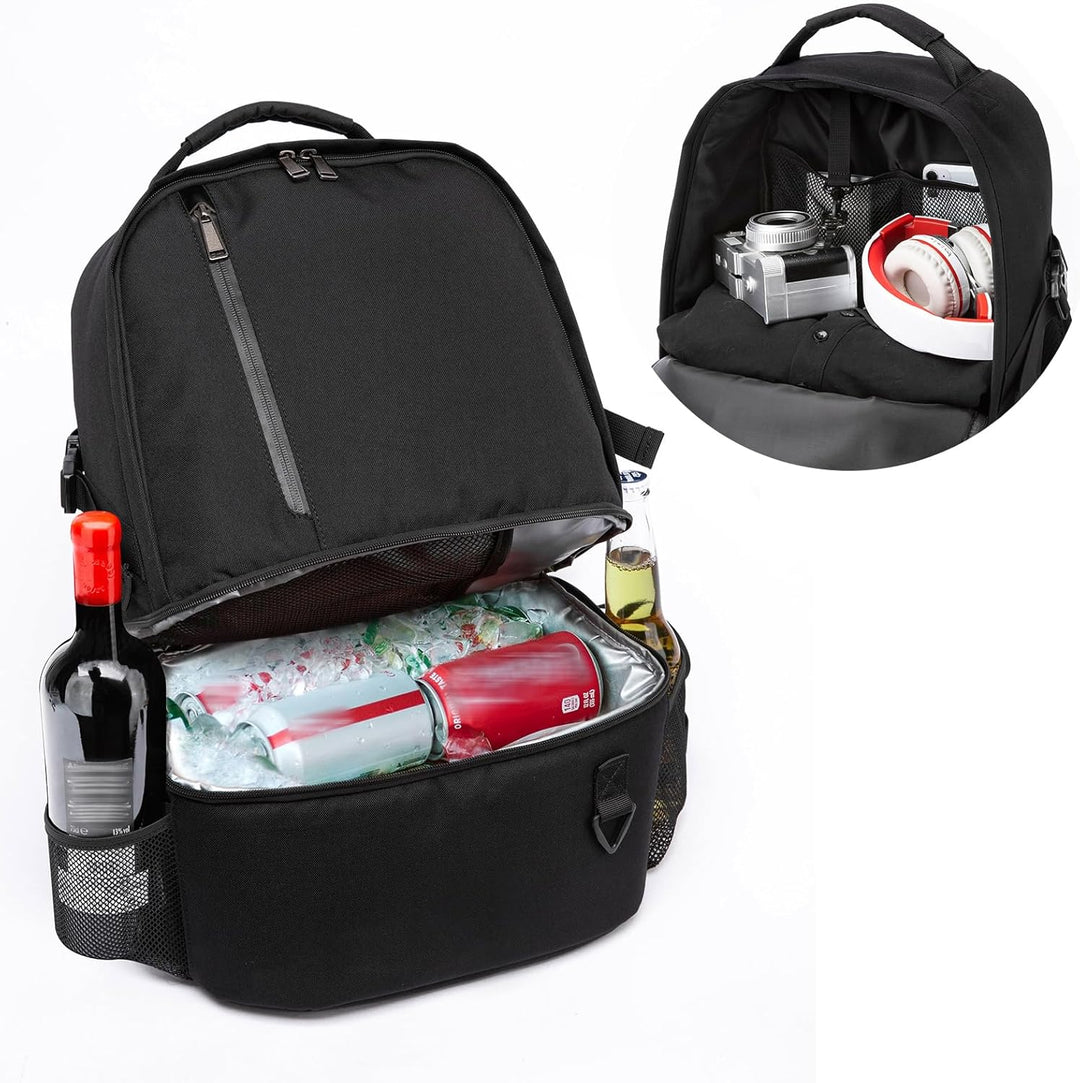 Kühlrucksack 28L Isolierter Kühltasche Picknickrucksack Doppelte Schicht Klein Thermo Rucksack für C