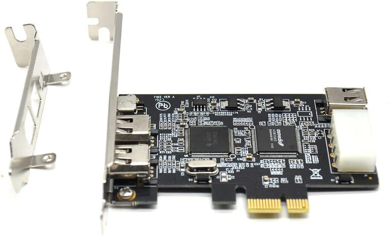 Padarsey PCIe Firewire-Karte für Windows 10, IEEE 1394 PCI-Express-Controller, 4 Anschlüsse (3 x 6-p