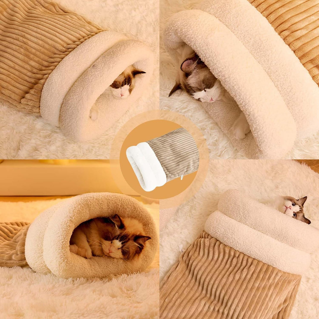 Katzenschlafsack, Schlafsack, Schlafsack, Schlafsack, für den Innenbereich, halbgeschlossene Haustie