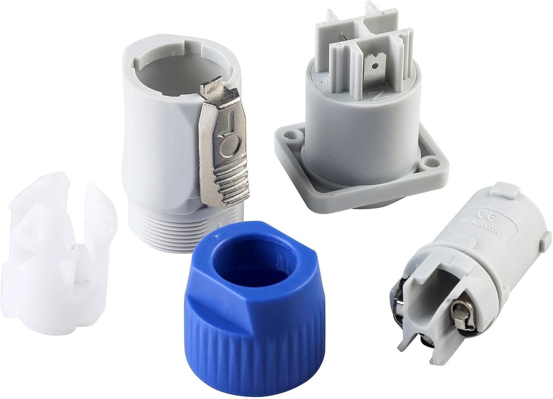 2 Set Eingang und Ausgang Powercon für Neutrik Nac3fca Connector Einbaubuchse 3 Polig, Stecker Set V
