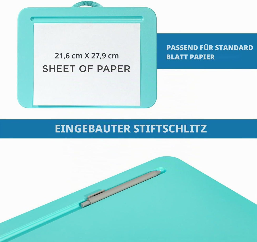 LAPGEAR Kompakter Schossschreibtisch, passend für Laptops bis zu 38,1 cm (15 Zoll), Aqua Sky, Style