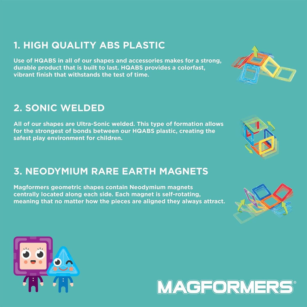 Magformers Carnival Plus 48-Piece Magnetic Construction Set. Makes Fairground Rides with Magnetic Pi