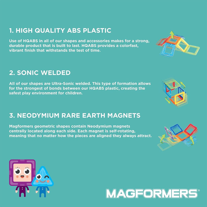 Magformers Carnival Plus 48-Piece Magnetic Construction Set. Makes Fairground Rides with Magnetic Pi