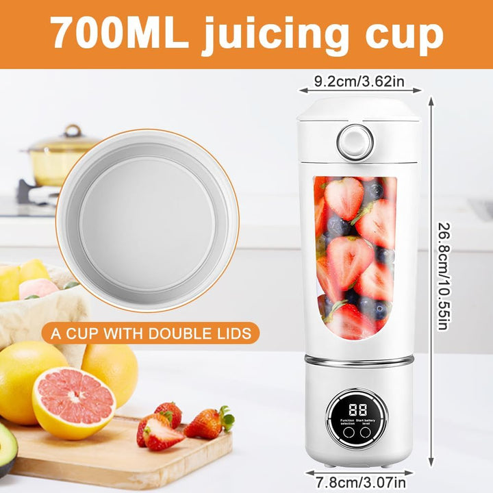 Mineup 700 Ml Tragbarer Mixer, Smoothie Maker To Go Mit LED Display, Portable Blender Mit 12-Klingen