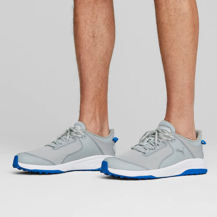 PUMA Herren Fusion Grip Extra Breit Golfschuh 40 EU Weit Flat Light Gray Puma Silverpuma Team Royal,