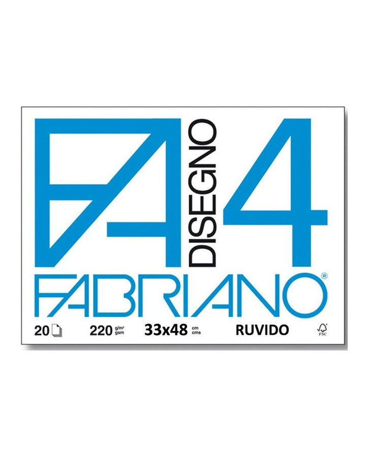 Fabriano F4 05000797 Zeichenalbum, Format 33 x 48 cm, Ruvidi-Blätter, Grammatur 200 g/m², 20 Blatt 3