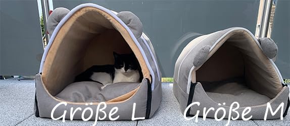 Kuschelhöhle - Schlafplatz für Katzen und Hunde (L, Blau) L Blau, L Blau
