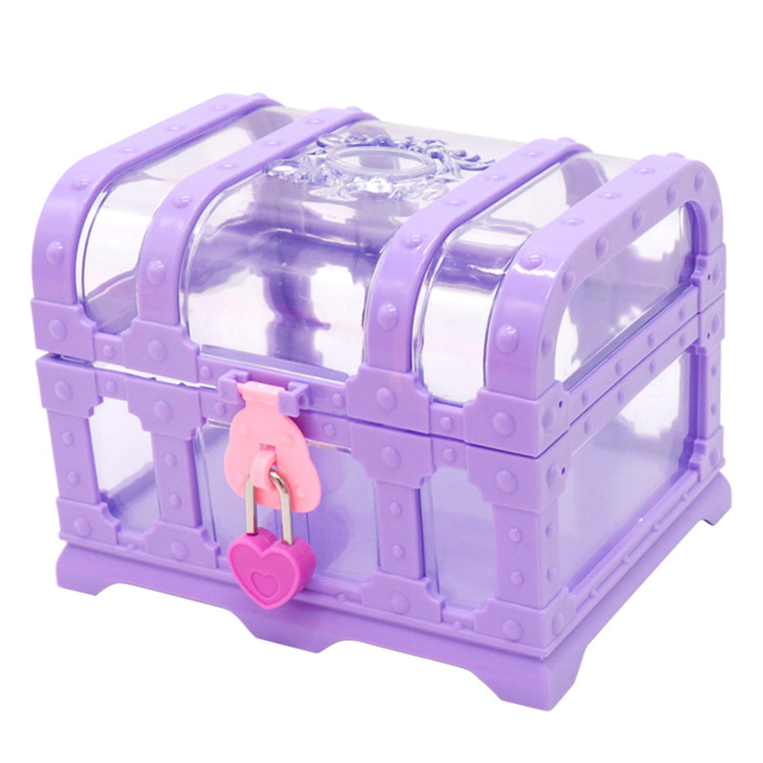 Schatztruhe für Kinder, Retro-Prinzessin-Stil, Spielzeug-Schatztruhe mit Herzschloss, Leere Aufbewah