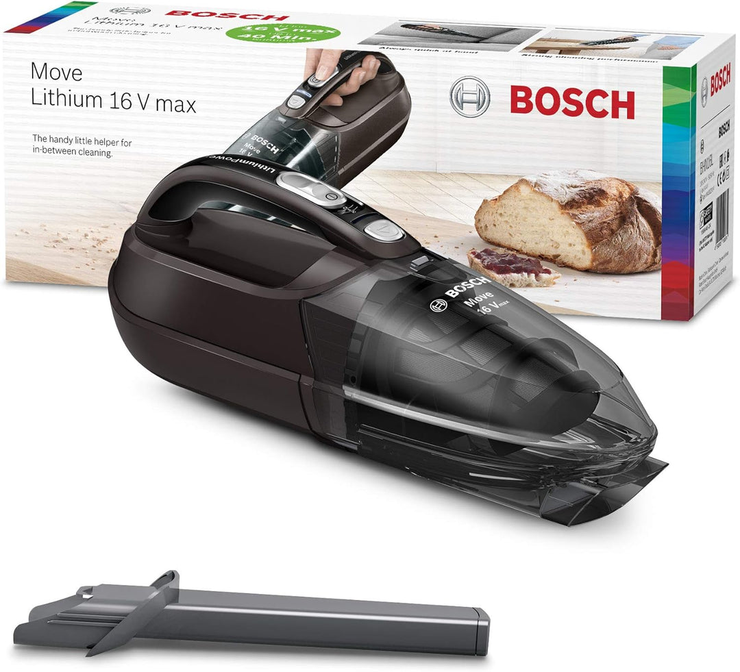 Bosch Handstaubsauger Move Lithium 16V max BHN16L, Akku-Staubsauger, ideal für Polster und Auto, beu