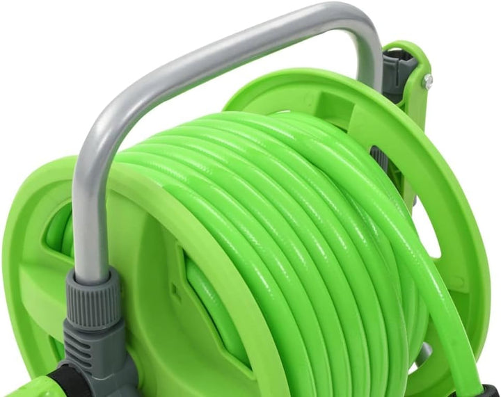 Wasserschlauchtrommel mit 20 m Schlauch und 2 m Anschlussschlauch, PVC-Gartenschlauchaufroller inkl.