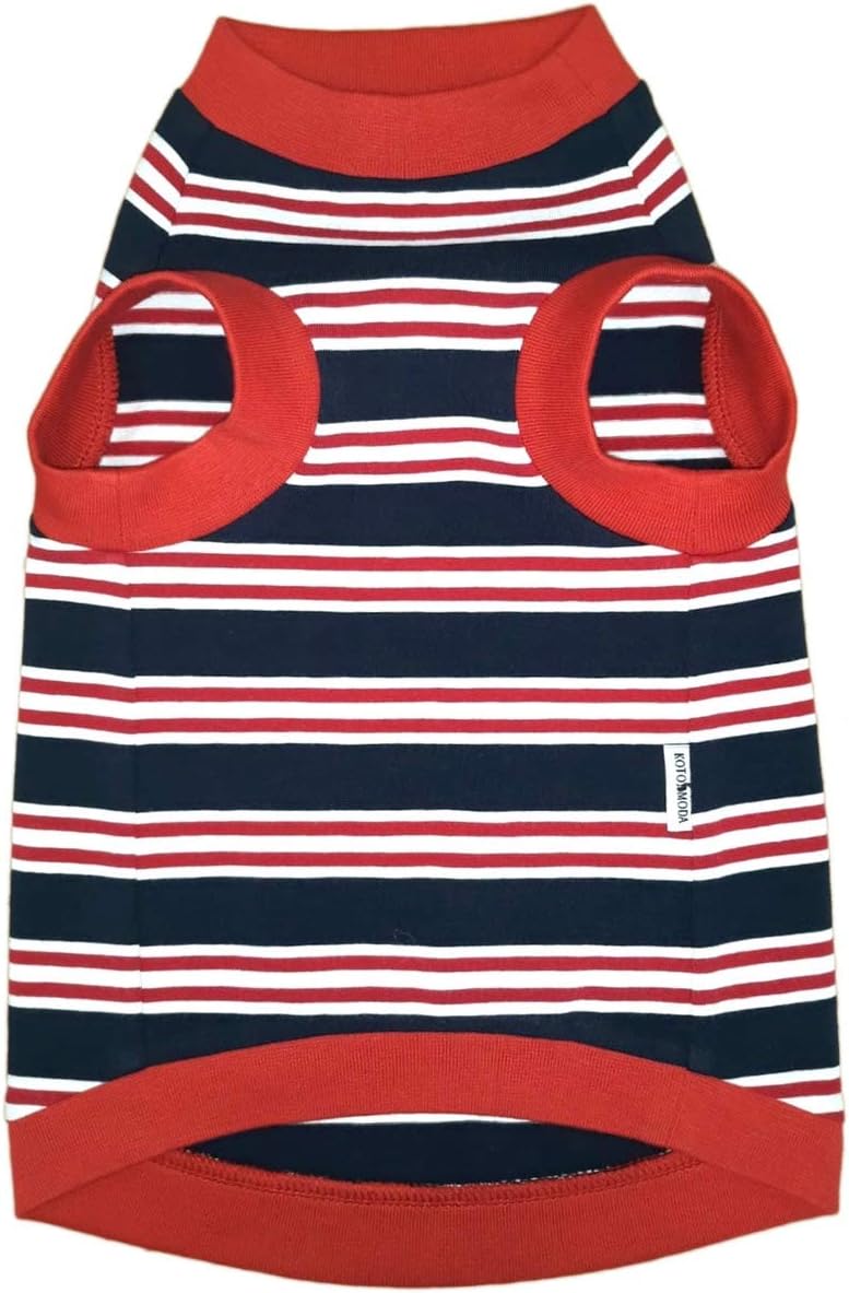CAT WEAR T-Shirt dunkelblau-rot-weiя gestreift (XS) Blue Red White X-Small, Blue Red White X-Small