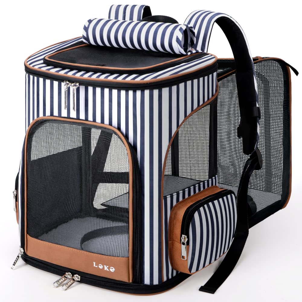 Lekesky Erweiterbar Katzen Rucksack Hunderucksack, Katzenrucksack Gross für für Kleine Katzen und Hu